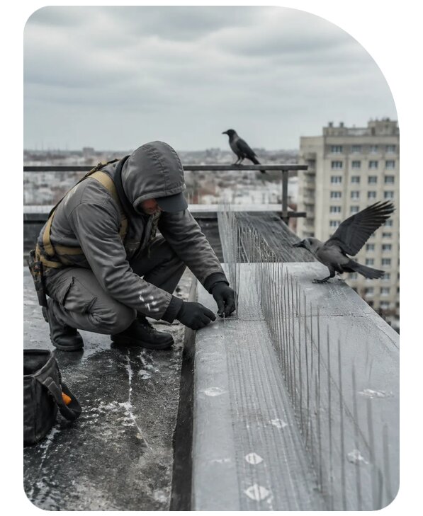 Защита от ворон под ключ в Реутове по цене от 5204 р. | Сенат-Ртв
